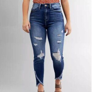 KanCan Kurvy Distressed Ultra High Rise Ankle Skinny Jeans Size‎ 25